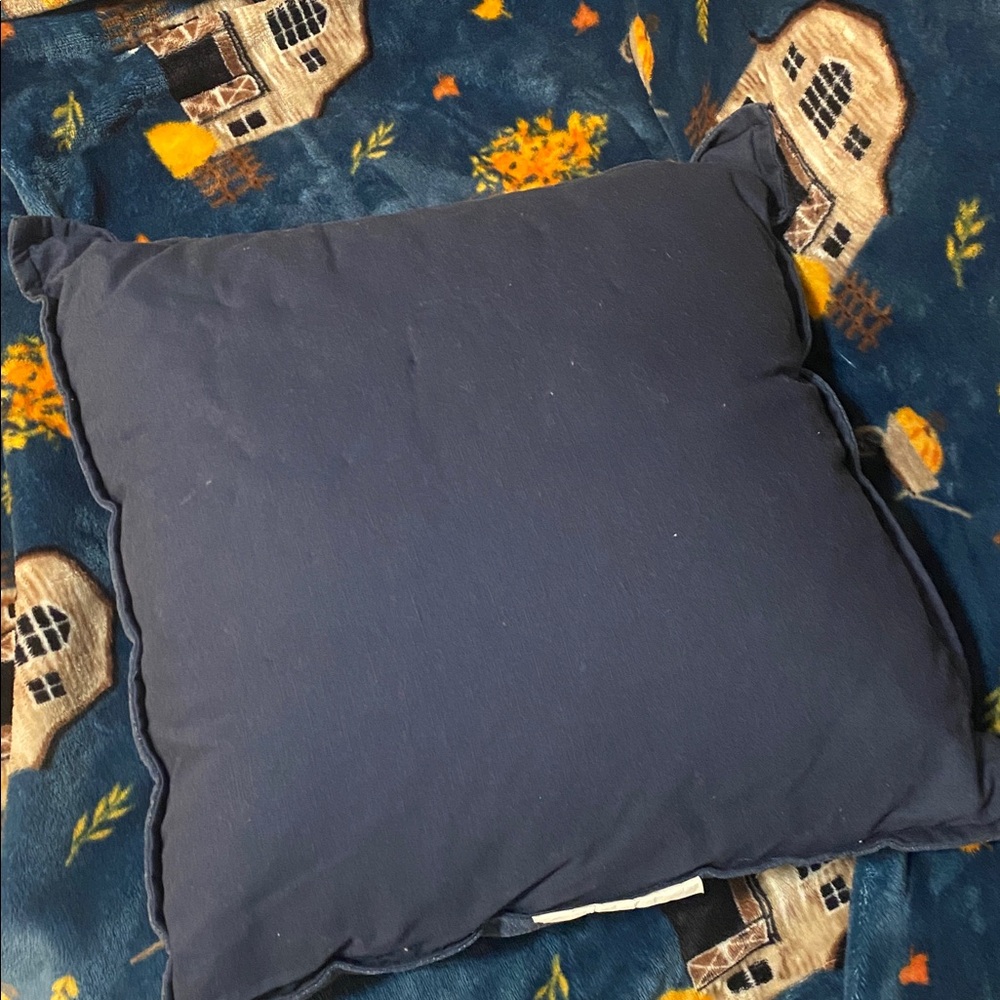 EUC HEARTH & HAND Denim Fall Velvety Pumpkin VTG Wash Decorative Pillow - Picture 4 of 7